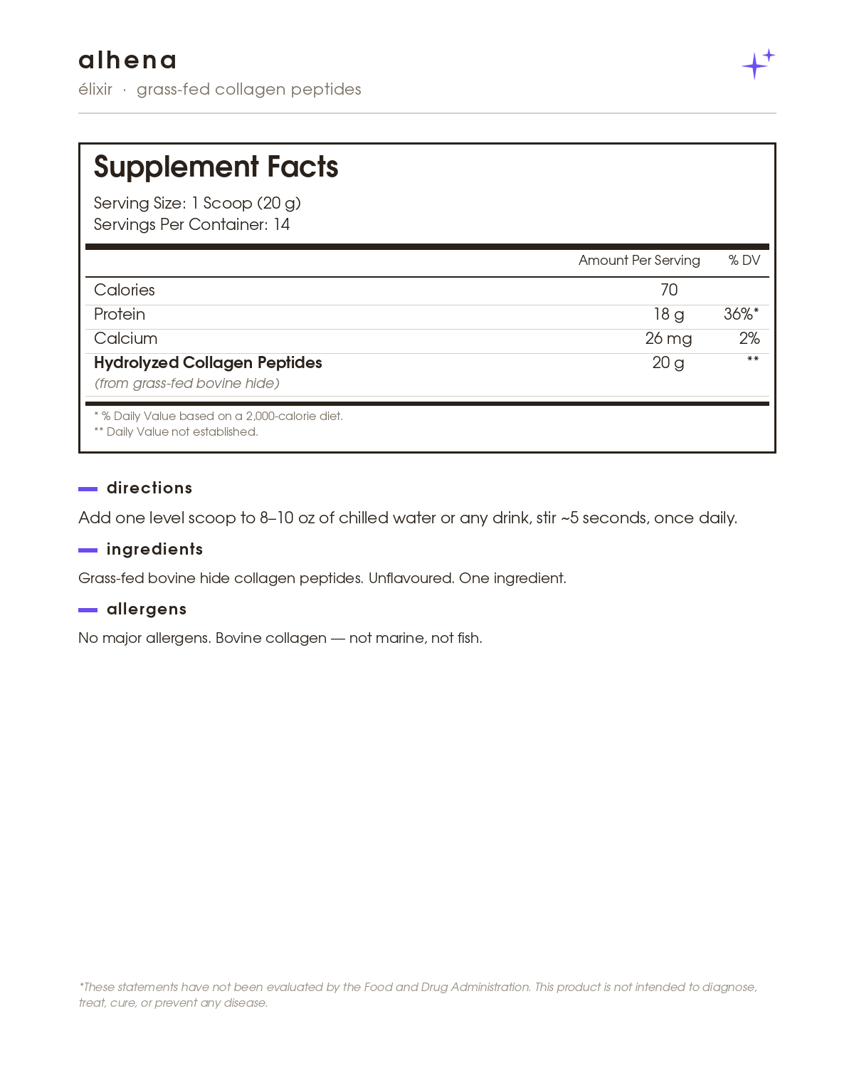 Grass-Fed Hydrolyzed Collagen Peptides